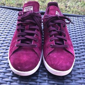 Adidas Stan Smith Maroon Burgundy Suede Men’s 9